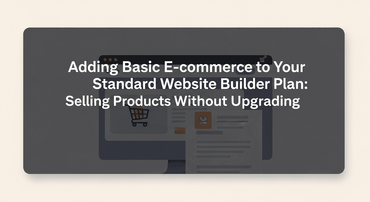 Adding Basic E-commerce to Your Standard Website Builder Plan: Selling Products Without Upgrading